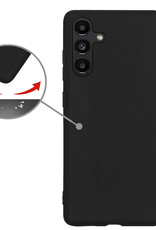 Nomfy Hoesje Geschikt voor Samsung A13 5G Hoesje Siliconen Cover Case Met 2x Screenprotector - Hoes Geschikt voor Samsung Galaxy A13 5G Hoes Back Case - Zwart