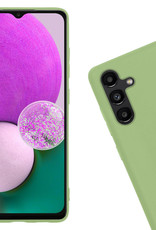 Nomfy Hoesje Geschikt voor Samsung A13 5G Hoesje Siliconen Cover Case Met 2x Screenprotector - Hoes Geschikt voor Samsung Galaxy A13 5G Hoes Back Case - Groen