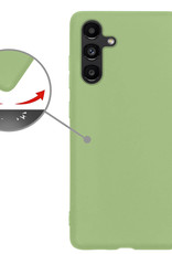 Nomfy Hoesje Geschikt voor Samsung A13 5G Hoesje Siliconen Cover Case Met 2x Screenprotector - Hoes Geschikt voor Samsung Galaxy A13 5G Hoes Back Case - Groen