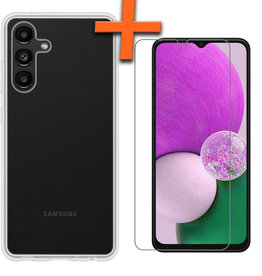 Nomfy Nomfy Samsung Galaxy A13 5G Hoesje Siliconen Met Screenprotector - Transparant