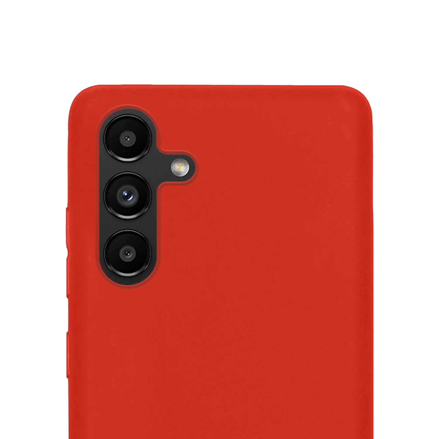 NoXx Samsung Galaxy A13 5G Hoesje Back Cover Siliconen Case Hoes Met Screenprotector - Rood