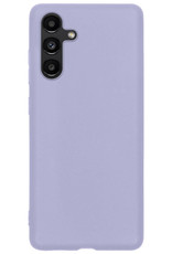 NoXx Hoes Geschikt voor Samsung A13 5G Hoesje Cover Siliconen Back Case Hoes Met Screenprotector - Lila