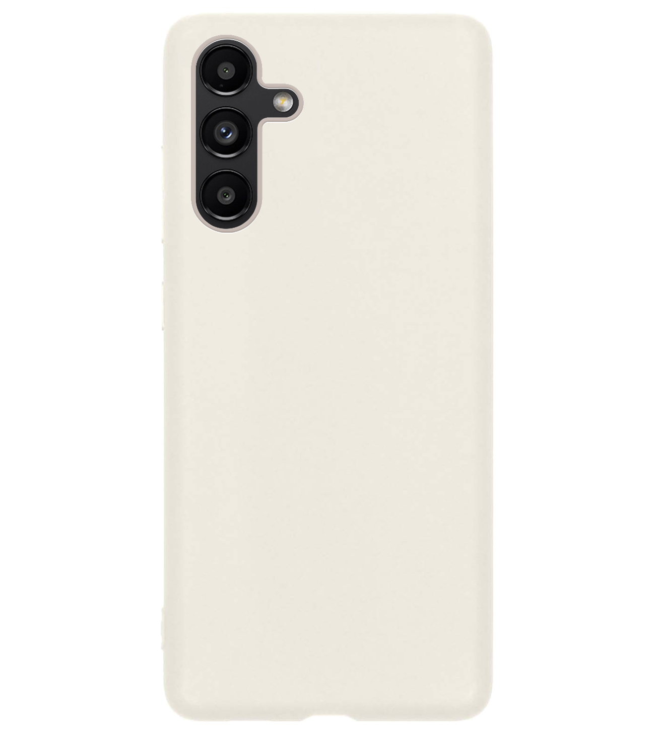 BASEY. Hoes Geschikt voor Samsung A13 5G Hoesje Siliconen Back Cover Case Met 2x Screenprotector - Hoesje Geschikt voor Samsung Galaxy A13 5G Hoes Cover Hoesje - Wit