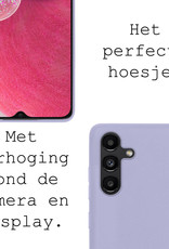 BASEY. Hoes Geschikt voor Samsung A13 5G Hoesje Siliconen Back Cover Case Met 2x Screenprotector - Hoesje Geschikt voor Samsung Galaxy A13 5G Hoes Cover Hoesje - Lila