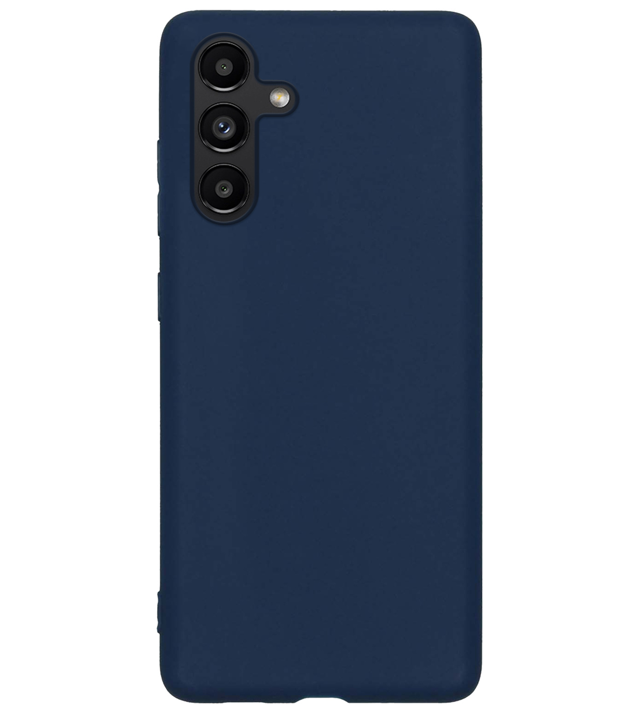 BASEY. Hoes Geschikt voor Samsung A13 5G Hoesje Siliconen Back Cover Case Met 2x Screenprotector - Hoesje Geschikt voor Samsung Galaxy A13 5G Hoes Cover Hoesje - Donkerblauw