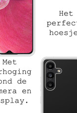 BASEY. Hoes Geschikt voor Samsung A13 5G Hoesje Siliconen Back Cover Case Met Screenprotector - Hoesje Geschikt voor Samsung Galaxy A13 5G Hoes Cover Hoesje - Transparant
