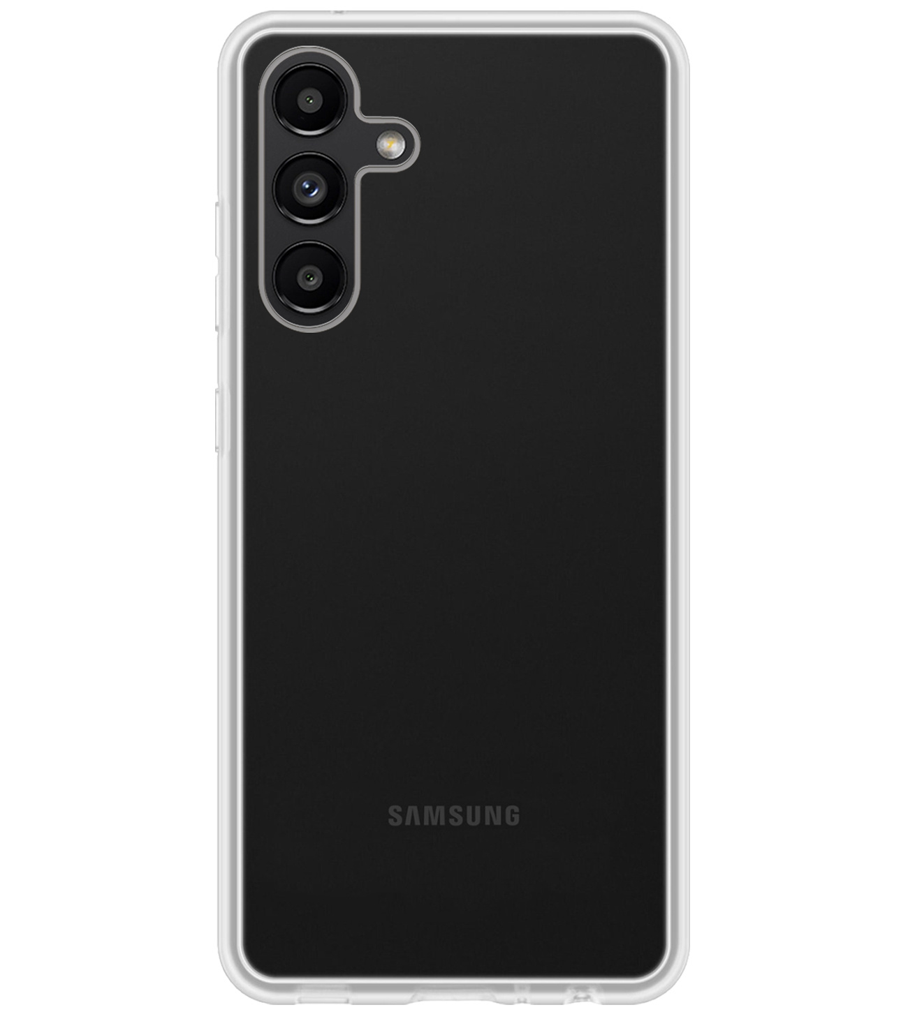 BASEY. Hoes Geschikt voor Samsung A13 5G Hoesje Siliconen Back Cover Case Met Screenprotector - Hoesje Geschikt voor Samsung Galaxy A13 5G Hoes Cover Hoesje - Transparant