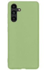 BASEY. Hoes Geschikt voor Samsung A13 5G Hoesje Siliconen Back Cover Case Met Screenprotector - Hoesje Geschikt voor Samsung Galaxy A13 5G Hoes Cover Hoesje - Groen