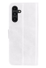 BASEY. Hoes Geschikt voor Samsung A13 5G Hoesje Bookcase Hoes Flip Case Book Cover - Hoesje Geschikt voor Samsung Galaxy A13 5G Hoes Book Case Hoesje - Wit