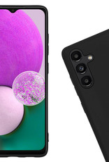 Nomfy Hoesje Geschikt voor Samsung A13 5G Hoesje Siliconen Cover Case - Hoes Geschikt voor Samsung Galaxy A13 5G Hoes Back Case - 2-PACK - Zwart
