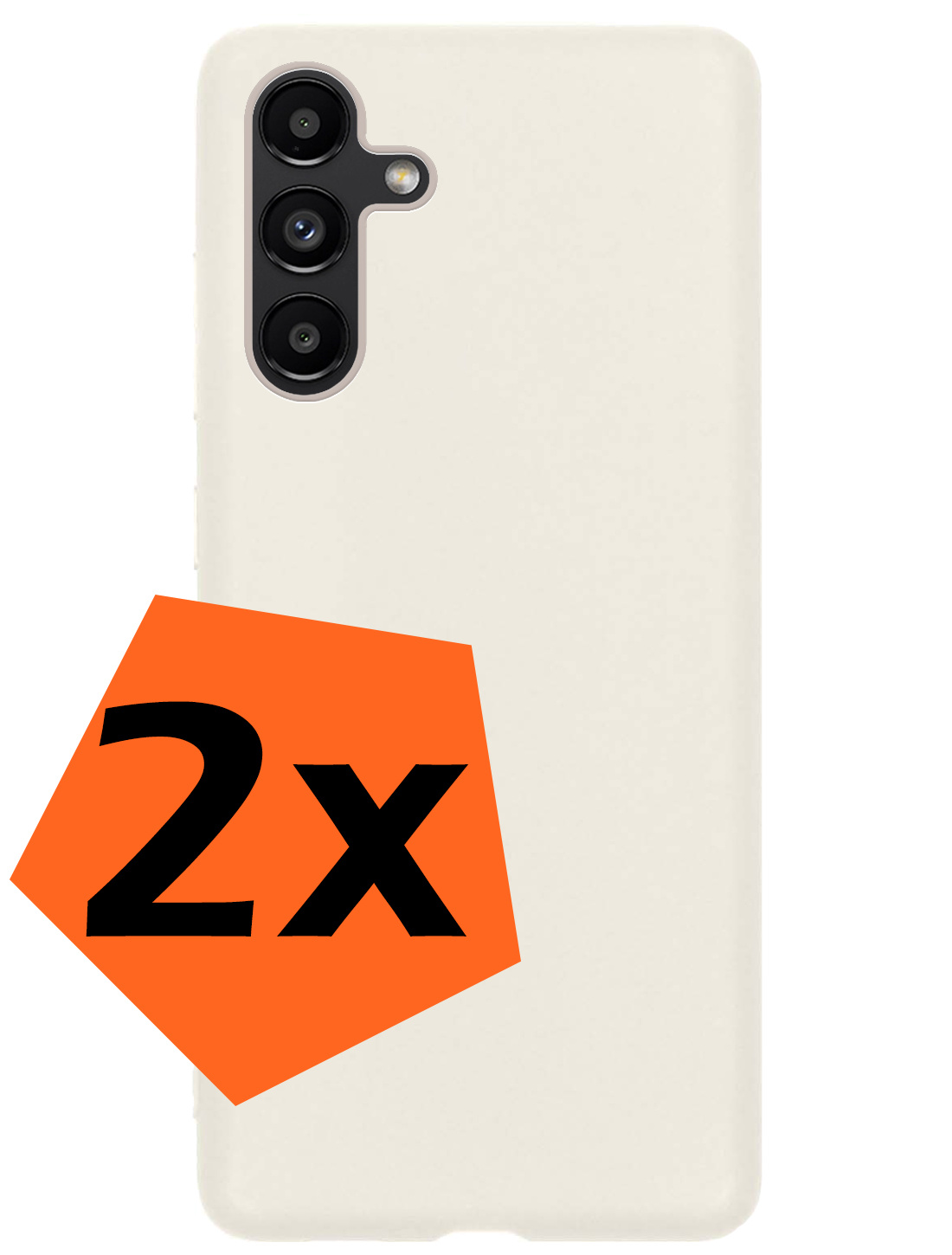 Nomfy Hoesje Geschikt voor Samsung A13 5G Hoesje Siliconen Cover Case - Hoes Geschikt voor Samsung Galaxy A13 5G Hoes Back Case - 2-PACK - Wit