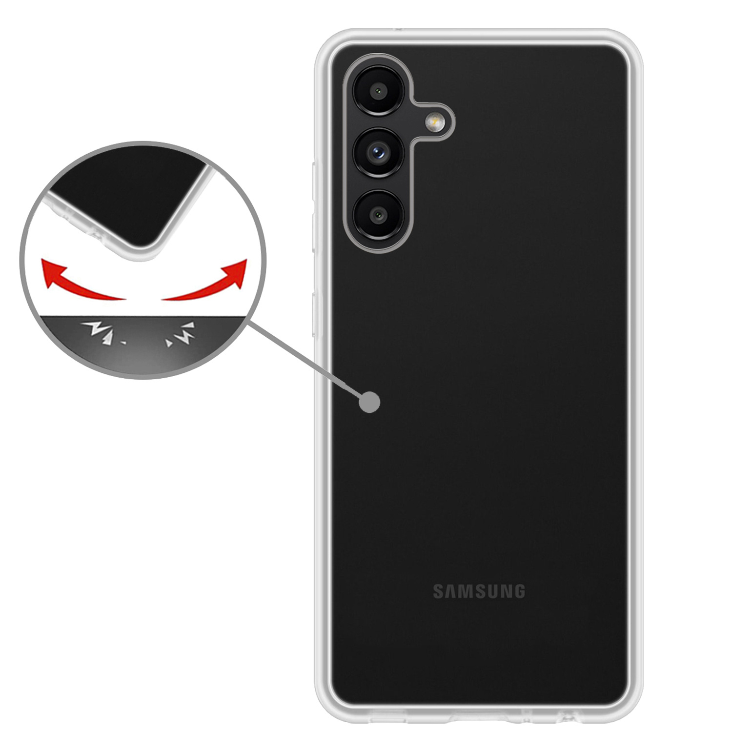 Nomfy Samsung Galaxy A13 5G Hoesje Siliconen - Samsung Galaxy Galaxy A13 5G Hoesje Transparant Case - Samsung Galaxy Galaxy A13 5G Cover Siliconen Back Cover - Transparant 2 Stuks