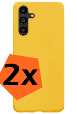 Nomfy Hoesje Geschikt voor Samsung A13 5G Hoesje Siliconen Cover Case - Hoes Geschikt voor Samsung Galaxy A13 5G Hoes Back Case - 2-PACK - Geel