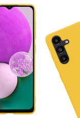 Nomfy Hoesje Geschikt voor Samsung A13 5G Hoesje Siliconen Cover Case - Hoes Geschikt voor Samsung Galaxy A13 5G Hoes Back Case - Geel