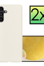 NoXx Hoes Geschikt voor Samsung A13 5G Hoesje Cover Siliconen Back Case Hoes - Wit - 2x