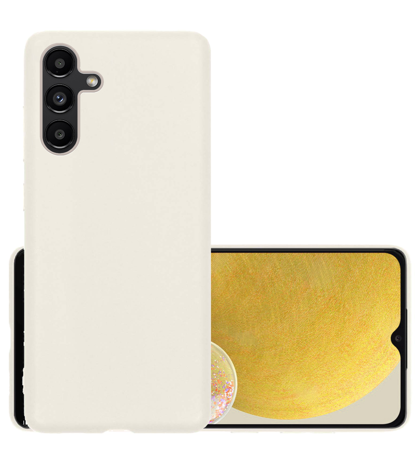 NoXx Hoes Geschikt voor Samsung A13 5G Hoesje Cover Siliconen Back Case Hoes - Wit