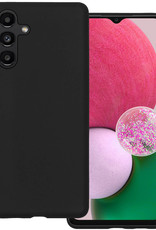 BASEY. Hoes Geschikt voor Samsung A13 5G Hoesje Siliconen Back Cover Case - Hoesje Geschikt voor Samsung Galaxy A13 5G Hoes Cover Hoesje - Zwart