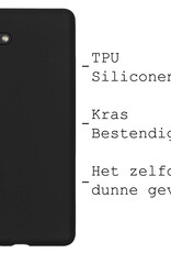 BASEY. Hoes Geschikt voor Samsung A13 5G Hoesje Siliconen Back Cover Case - Hoesje Geschikt voor Samsung Galaxy A13 5G Hoes Cover Hoesje - Zwart