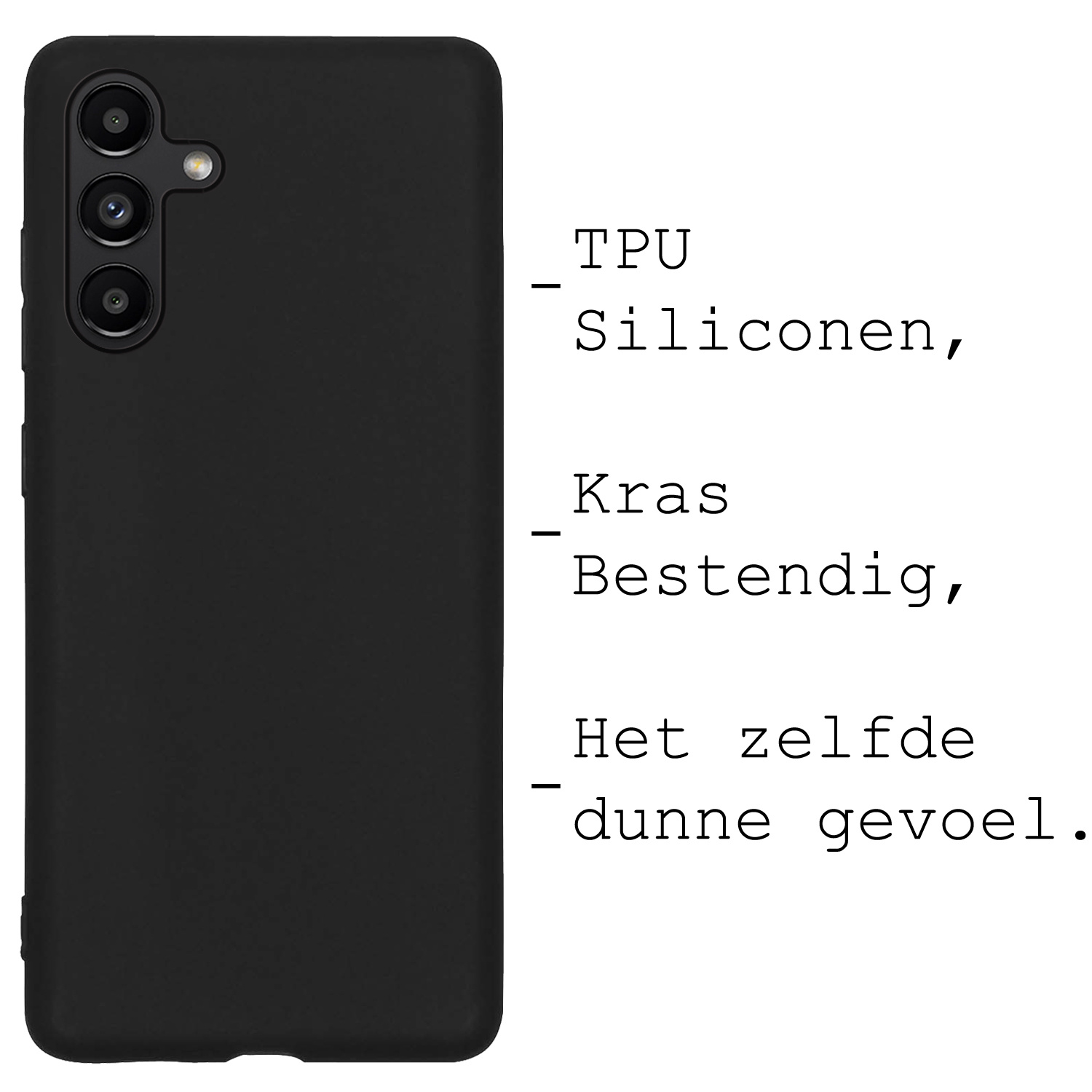 BASEY. Hoes Geschikt voor Samsung A13 5G Hoesje Siliconen Back Cover Case - Hoesje Geschikt voor Samsung Galaxy A13 5G Hoes Cover Hoesje - Zwart