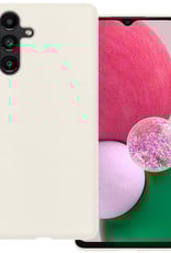 BASEY. Hoes Geschikt voor Samsung A13 5G Hoesje Siliconen Back Cover Case - Hoesje Geschikt voor Samsung Galaxy A13 5G Hoes Cover Hoesje - Wit