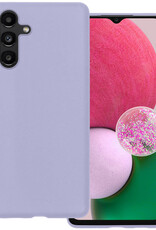 BASEY. Hoes Geschikt voor Samsung A13 5G Hoesje Siliconen Back Cover Case - Hoesje Geschikt voor Samsung Galaxy A13 5G Hoes Cover Hoesje - Lila