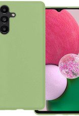 BASEY. Hoes Geschikt voor Samsung A13 5G Hoesje Siliconen Back Cover Case - Hoesje Geschikt voor Samsung Galaxy A13 5G Hoes Cover Hoesje - Groen