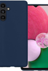 BASEY. Hoes Geschikt voor Samsung A13 5G Hoesje Siliconen Back Cover Case - Hoesje Geschikt voor Samsung Galaxy A13 5G Hoes Cover Hoesje - Donkerblauw