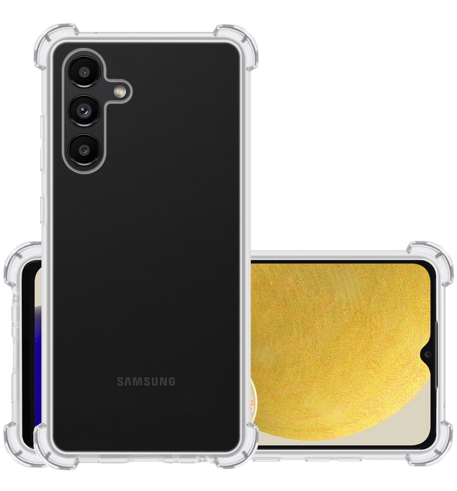 NoXx Hoes Geschikt voor Samsung A13 5G Hoesje Siliconen Cover Shock Proof Back Case Shockproof Hoes - Transparant