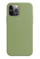 NoXx Hoes Geschikt voor iPhone 13 Pro Hoesje Cover Siliconen Back Case Hoes Met 2x Screenprotector - Groen