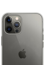 NoXx Hoes Geschikt voor iPhone 13 Pro Max Hoesje Cover Siliconen Back Case Hoes Met 2x Screenprotector - Transparant