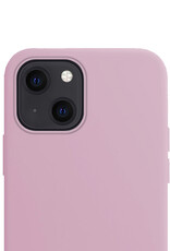 NoXx Hoes Geschikt voor iPhone 13 Hoesje Cover Siliconen Back Case Hoes Met 2x Screenprotector - Lila