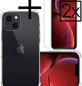 NoXx NoXx iPhone 13 Hoesje Shockproof Met 2x Screenprotector Met Dichte Notch