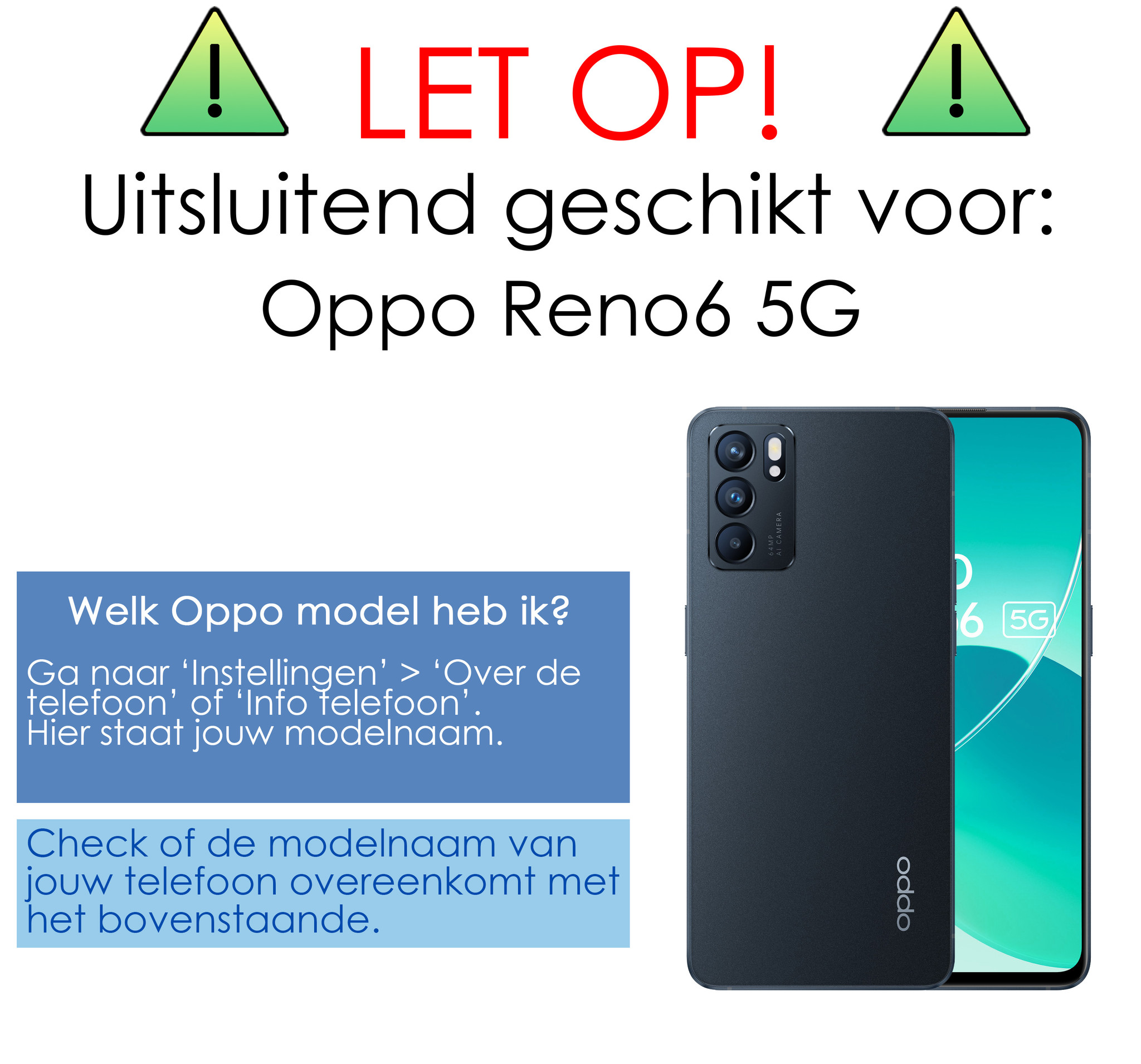 NoXx Hoes Geschikt voor OPPO Reno 6 Hoesje Siliconen Cover Shock Proof Back Case Shockproof Hoes Met 2x Screenprotector - Transparant