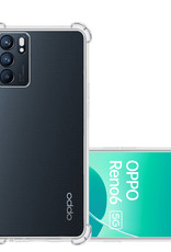 NoXx Hoes Geschikt voor OPPO Reno 6 Hoesje Siliconen Cover Shock Proof Back Case Shockproof Hoes Met 2x Screenprotector - Transparant