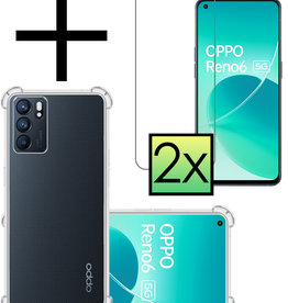 NoXx OPPO Reno 6 Hoesje Shockproof Met 2x Screenprotector