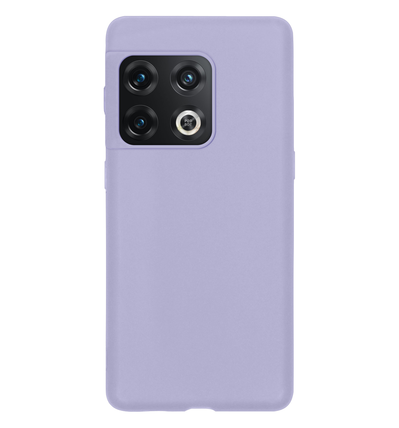 BASEY. Hoes Geschikt voor OnePlus 10 Pro Hoesje Siliconen Back Cover Case Met 2x Screenprotector - Hoesje Geschikt voor OnePlus 10 Pro Hoes Cover Hoesje - Lila