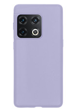 NoXx Hoes Geschikt voor OnePlus 10 Pro Hoesje Cover Siliconen Back Case Hoes Met Screenprotector - Lila