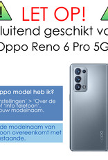 NoXx Hoes Geschikt voor OPPO Reno 6 Pro Hoesje Siliconen Cover Shock Proof Back Case Shockproof Hoes Met Screenprotector - Transparant