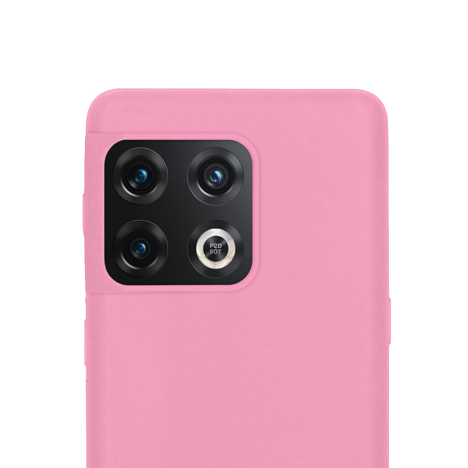 NoXx Hoes Geschikt voor OnePlus 10 Pro Hoesje Cover Siliconen Back Case Hoes Met 2x Screenprotector - Lichtroze