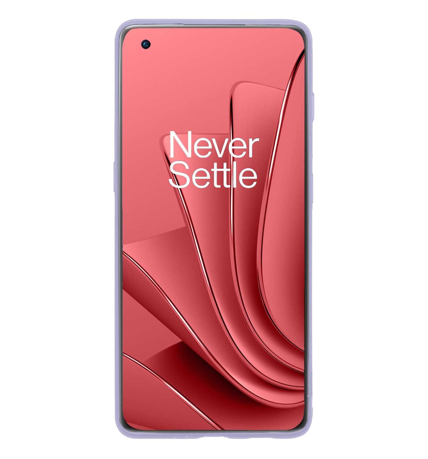 NoXx Hoes Geschikt voor OnePlus 10 Pro Hoesje Cover Siliconen Back Case Hoes Met 2x Screenprotector - Lila
