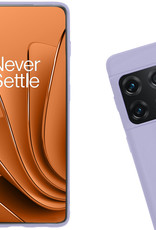Nomfy Hoesje Geschikt voor OnePlus 10 Pro Hoesje Siliconen Cover Case Met Screenprotector - Hoes Geschikt voor OnePlus 10 Pro Hoes Back Case - Lila
