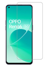 NoXx Hoes Geschikt voor OPPO Reno 6 Hoesje Siliconen Cover Shock Proof Back Case Shockproof Hoes Met Screenprotector - Transparant