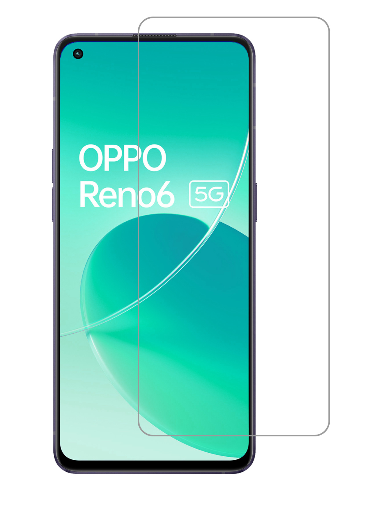 NoXx Hoes Geschikt voor OPPO Reno 6 Hoesje Siliconen Cover Shock Proof Back Case Shockproof Hoes Met Screenprotector - Transparant
