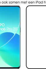 NoXx Hoes Geschikt voor OPPO Reno 6 Pro Hoesje Siliconen Cover Shock Proof Back Case Shockproof Hoes Met Screenprotector - Transparant