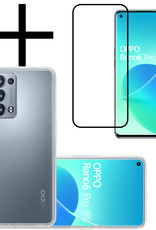 OPPO Reno 6 Pro Hoesje Back Cover Siliconen Case Hoes Met Screenprotector - Transparant