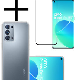 NoXx OPPO Reno 6 Pro Hoesje Siliconen Transparant Met Screenprotector