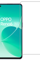 NoXx Hoes Geschikt voor OPPO Reno 6 Hoesje Cover Siliconen Back Case Hoes Met 2x Screenprotector - Transparant