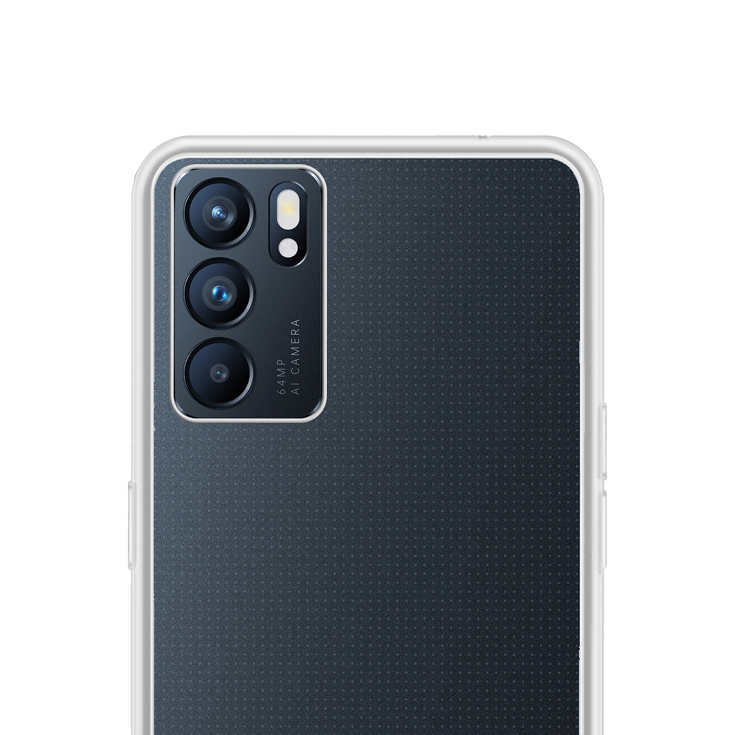 NoXx Hoes Geschikt voor OPPO Reno 6 Hoesje Cover Siliconen Back Case Hoes Met 2x Screenprotector - Transparant
