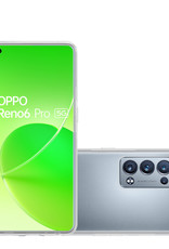 NoXx Hoes Geschikt voor OPPO Reno 6 Pro Hoesje Cover Siliconen Back Case Hoes Met Screenprotector - Transparant