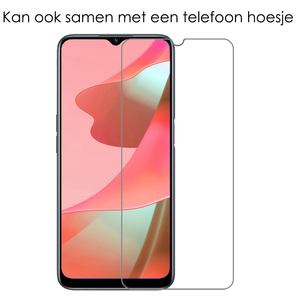 OPPO A16 Hoesje Bookcase Flip Cover Book Case Met 2x Screenprotector - Paars